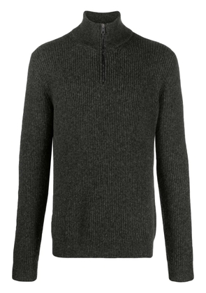 Roberto Collina half-zip ribbed-knit jumper - Grey