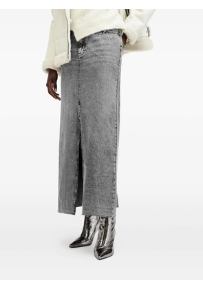 AllSaints Noir acid-wash maxi skirt - Black