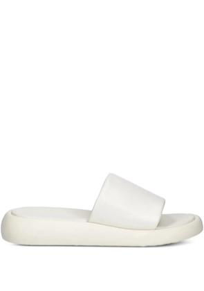 Copenhagen leather platform sandals - White