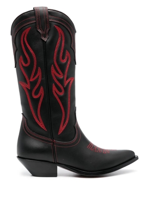 Sonora Santa Fe leather cowboy boots - Black