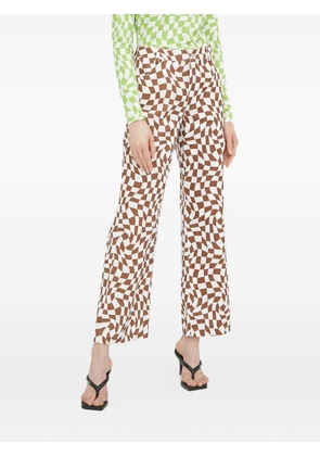 Résumé checkerboard trousers - Brown