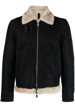 Tagliatore zip-up leather jacket - Black