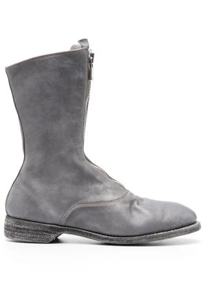 Guidi zip-up leather boots - Grey