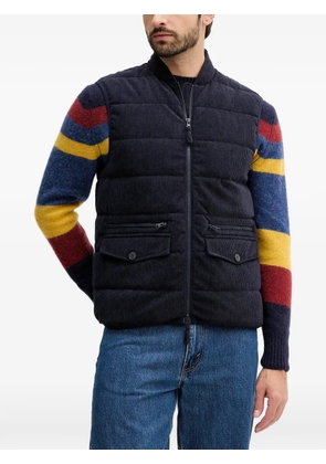 Benetton corduroy zip-fastening gilet - Blue