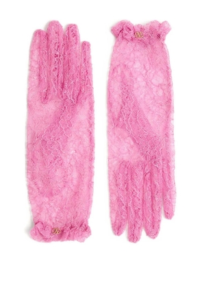 Valentino Garavani Vlogo Signature lace gloves - Pink