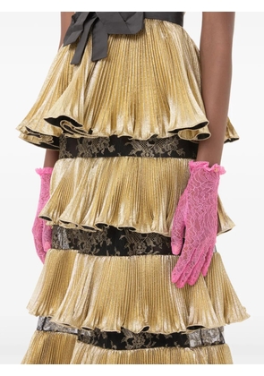 Valentino Garavani Vlogo Signature lace gloves - Pink