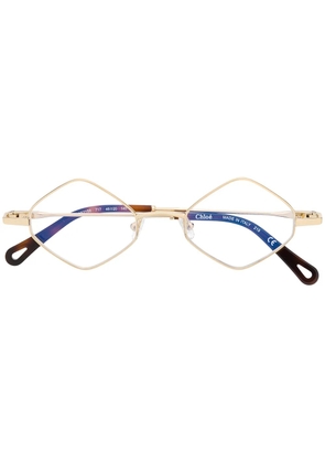 Chloé Eyewear Hexagonal logo glasses - Gold