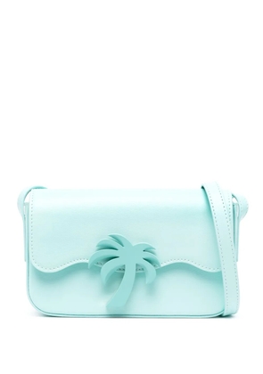 Palm Angels Palm Beach Bridge leather shoulder bag - Blue