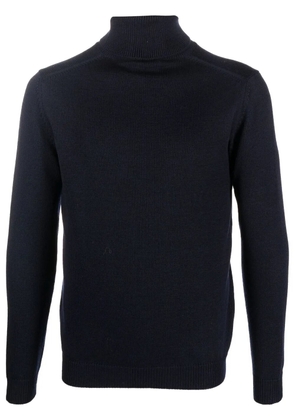 Roberto Collina ribbed hem roll-neck jumper - Blue