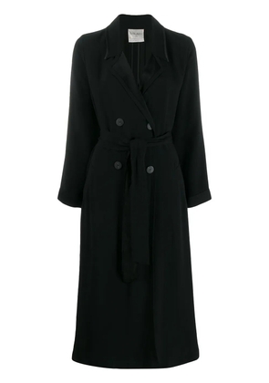Forte Forte belted double breasted coat - Black