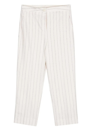 Semicouture pinstriped cropped trousers - Neutrals