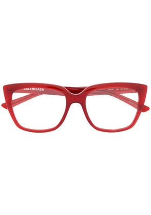 Balenciaga Eyewear Square Glasses - Red