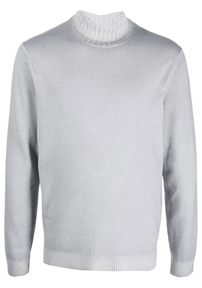 Malo fine-knit roll-neck jumper - Grey