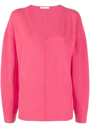 Helmut Lang V-neck puff-sleeve jumper - Pink