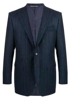 Canali striped fitted blazer - Blue
