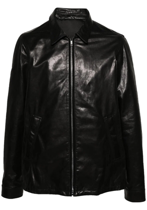 Rick Owens classic-collar leather jacket - Black