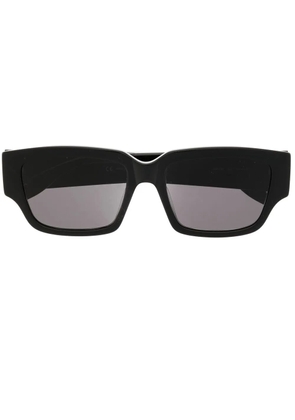 Alexander McQueen Eyewear Graffiti-print square-frame sunglasses - Black-black-grey