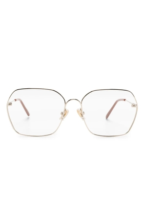 Chloé Eyewear oversize geometric-frame glasses - Gold