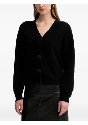 Liviana Conti Gabriela rose-button cardigan - Black