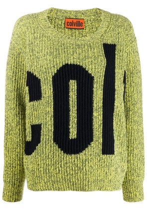 colville logo ribbed knit jumper - Yellow