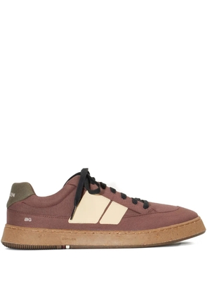 Osklen panelled lace-up trainers - Brown
