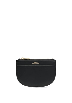 A.P.C. rounded leather purse - Black