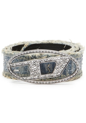 Diesel B-1DR crystal-embellished belt - Blue