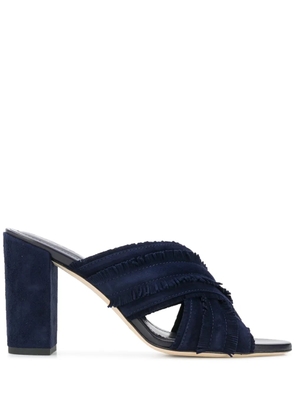 Tod's fringed suede sandals - Blue