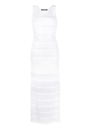 Antonino Valenti sheer mesh maxi dress - White