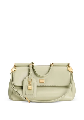 Dolce & Gabbana padlock charm clutch bag - Green