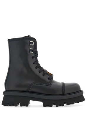 Ferragamo lace-up leather boots - Black