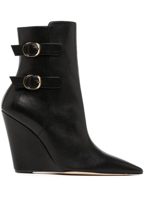 Stuart Weitzman pointed-toe 100mm wedge boots - Black