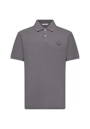 Moncler logo patch piqué polo shirt - Grey