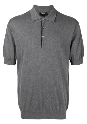 N.Peal melange short-sleeved polo shirt - Grey