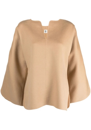 By Malene Birger wide-sleeved wool blouse - Brown
