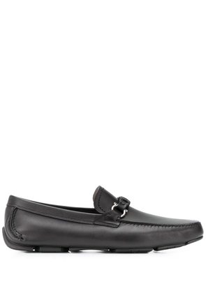 Ferragamo Gancini leather loafers - Black