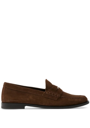 Burberry coin-detail penny loafers - Brown