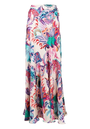 Rabanne floral print maxi skirt - Neutrals