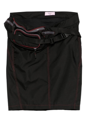 Martine Rose bumbag topstitching skirt - Black