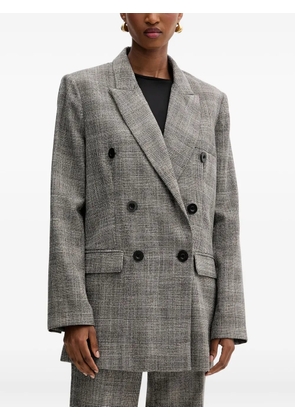 Silvian Heach double-breasted check blazer - Grey