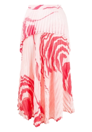 Thebe Magugu abstract-print pleated skirt - Pink