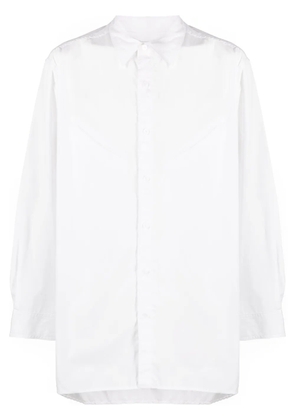 Yohji Yamamoto panelled cotton shirt - White
