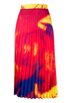 Thebe Magugu pleated midi skirt - Red