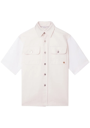 Stella McCartney Utility short-sleeved denim shirt - Neutrals