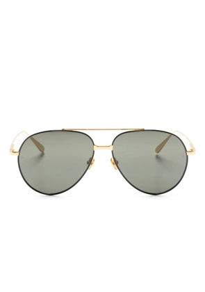 Linda Farrow Marcelo pilot-frame sunglasses - Gold