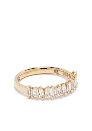 Suzanne Kalan 18kt yellow gold Classic diamond stacker ring