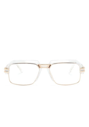 Cazal transparent-design logo-engraved glasses - Gold