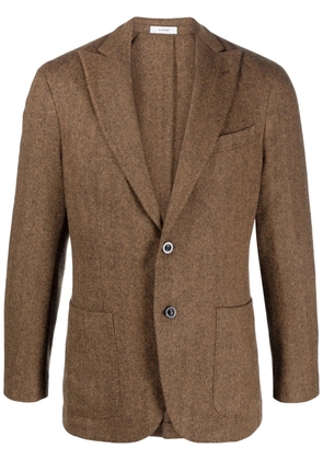 Boglioli herringbone single-breasted blazer - Brown