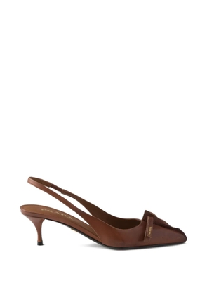 Prada bow slingback pumps - Brown