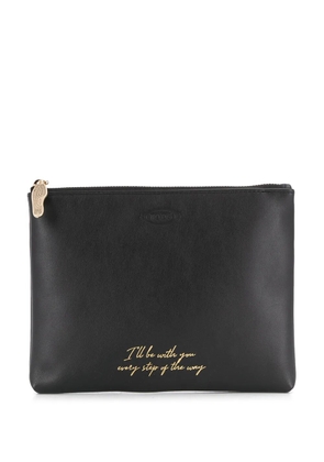 Tod's letter printed pouch - Black